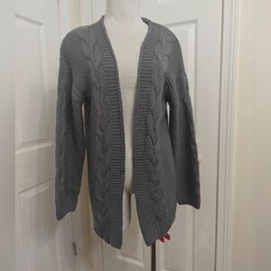 Gray Cable Knit Women's Sweater